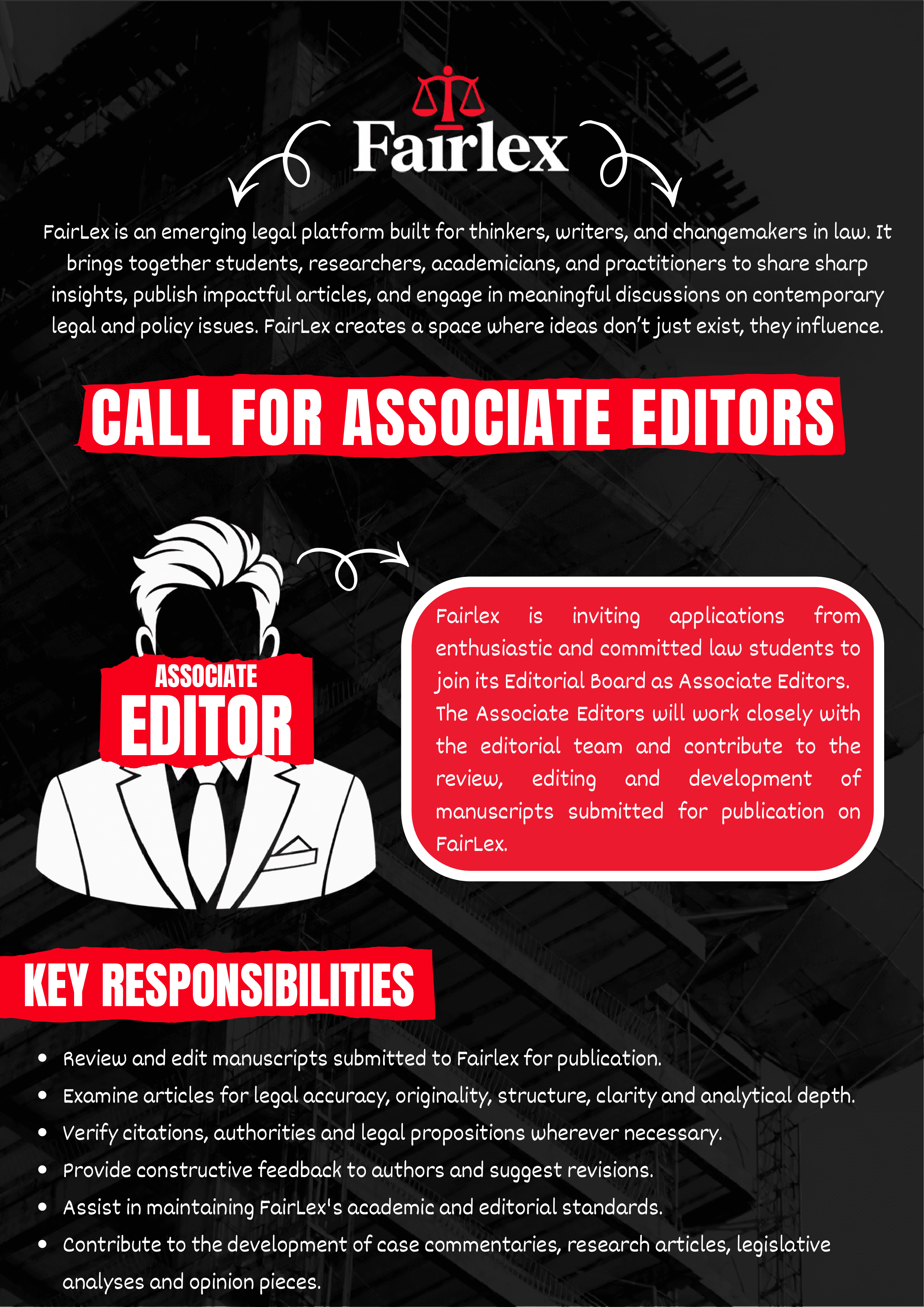 Call for Associate Editors Poster - Page 1