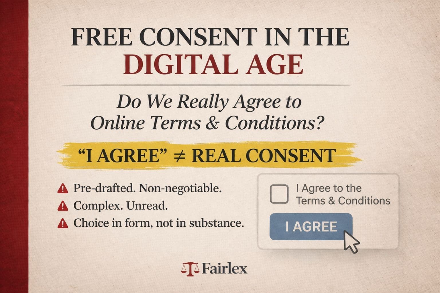 Free Consent in the Digital Age: “Do We Really Agree to Online Terms & Conditions?”