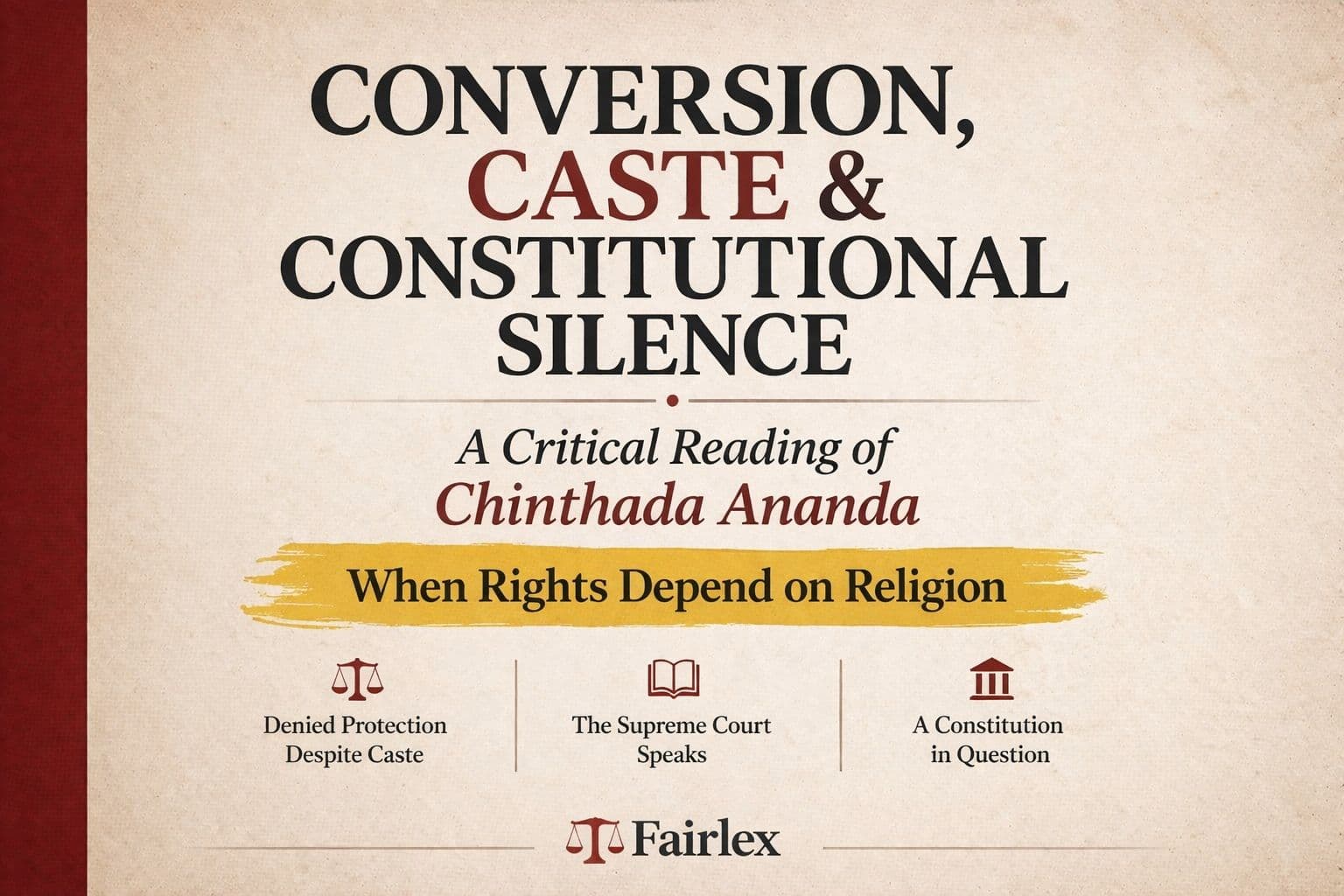 “Conversion, Caste, and Constitutional Silence: A Critical Reading of Chinthada Ananda”