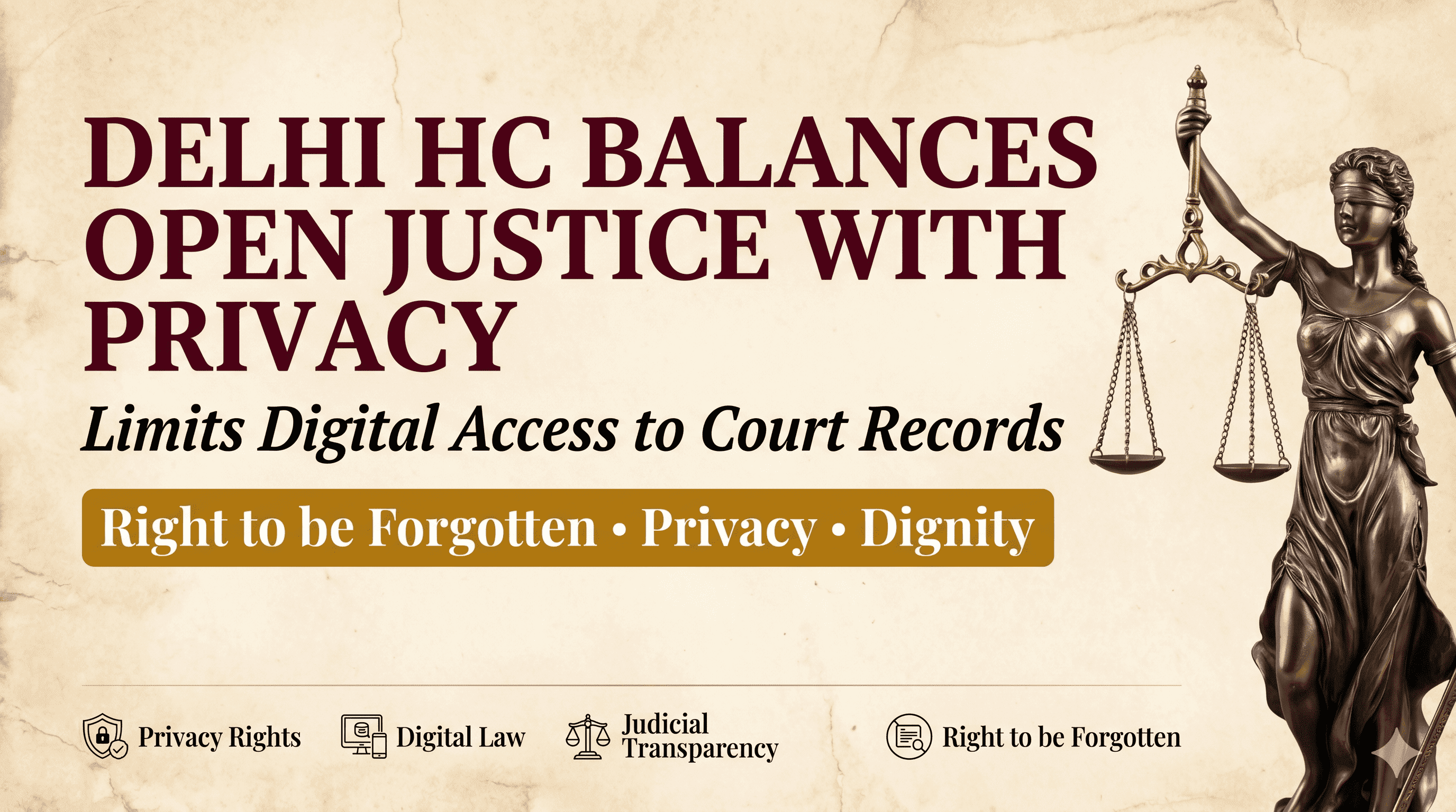  DELHI HC BALANCES OPEN JUSTICE WITH PRIVACY: “Limits Digital Access to Court Records”