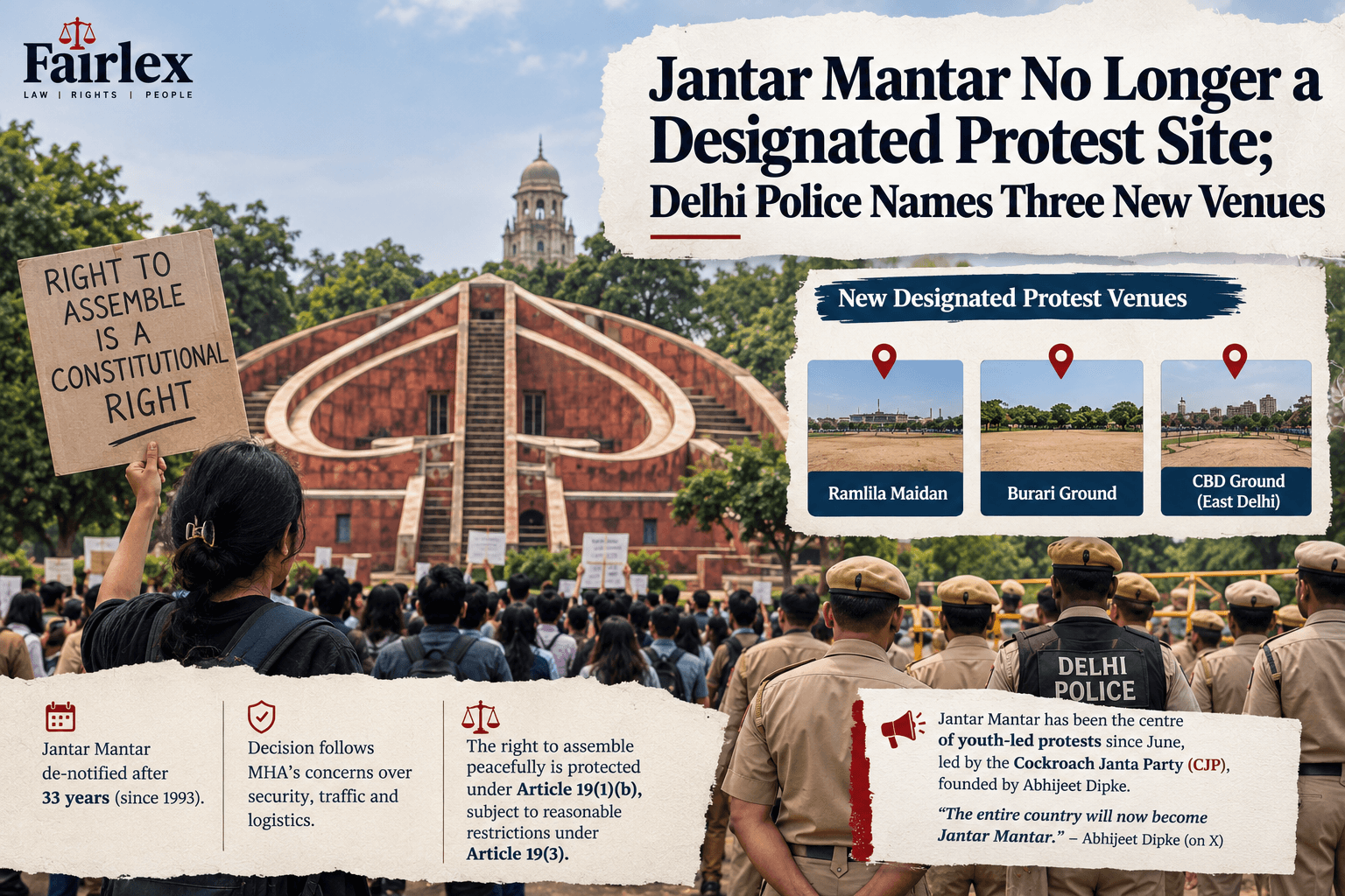Jantar Mantar No Longer a Designated Protest Site; Delhi Police Names Three New Venues